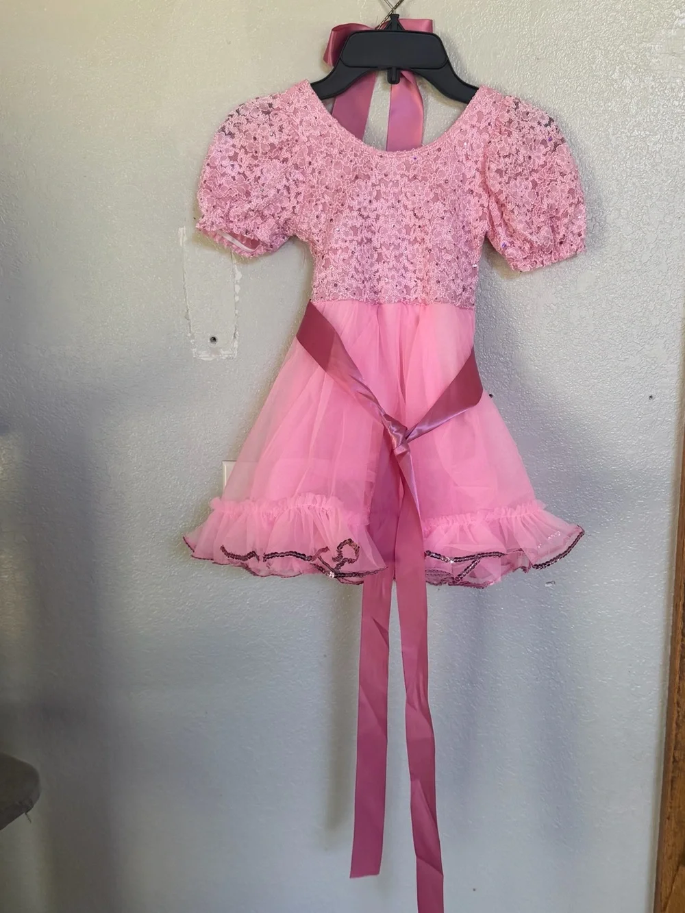 Pink Princess Tulle Dress with Satin Bow